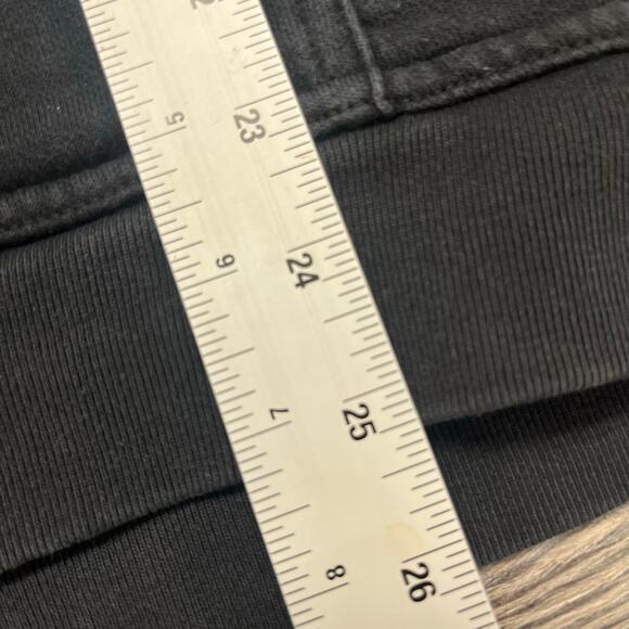 Nike Black Women Medium Sportswear French Terry Lace Up Swoosh Sweatshirt Hoodie - Picture 6 of 10